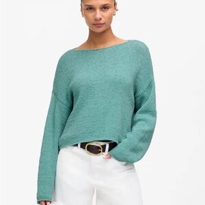 Madewell wave crest Boatneck Pullover Sweater